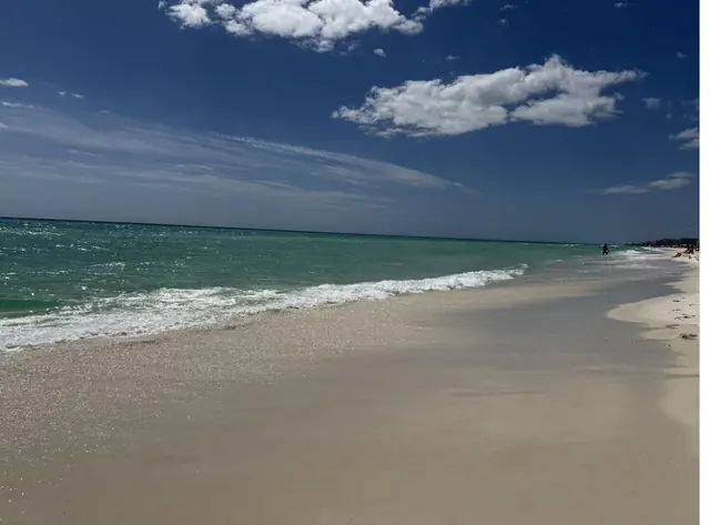 The Gulf shoreline along Scenic Highway 30A in South Walton, Florida.